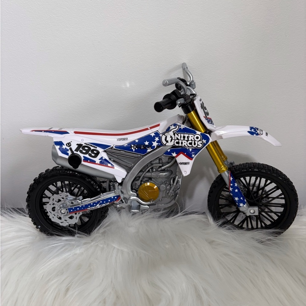 Nitro Circus Kids Toy Motorcycle with sound effects - White #199 Pastrana